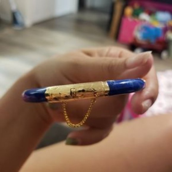 14k gold lapis bracelet - Picture 5 of 11